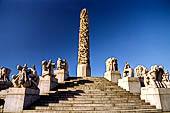 Oslo, Norway. Vigeland Park. The famous monolith, made from a single piece of granite. 